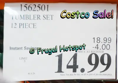 Jia Wei Tumbler set | Costco Sale Price