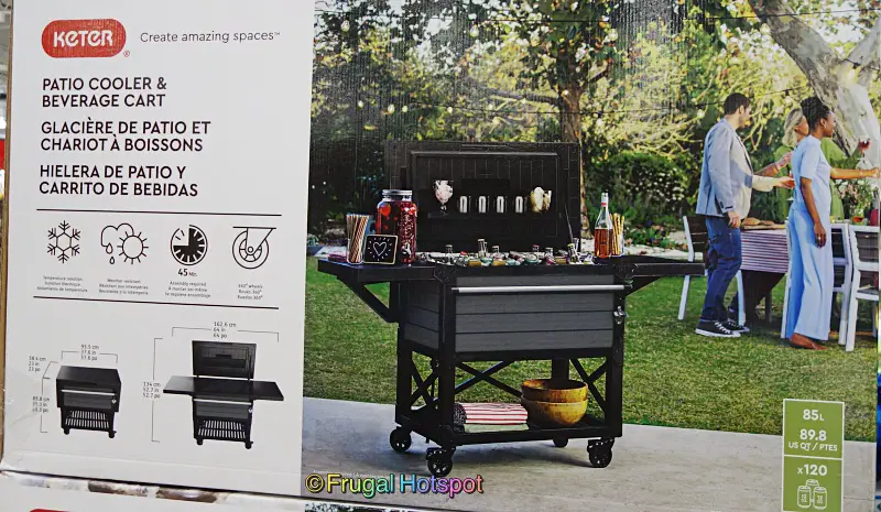 Keter Patio Cooler Beverage Cart At, Patio Cooler Table Costco