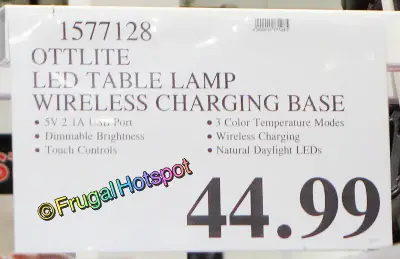 OttLite LED Desk Lamp with Wireless Charging Base | Costco Price