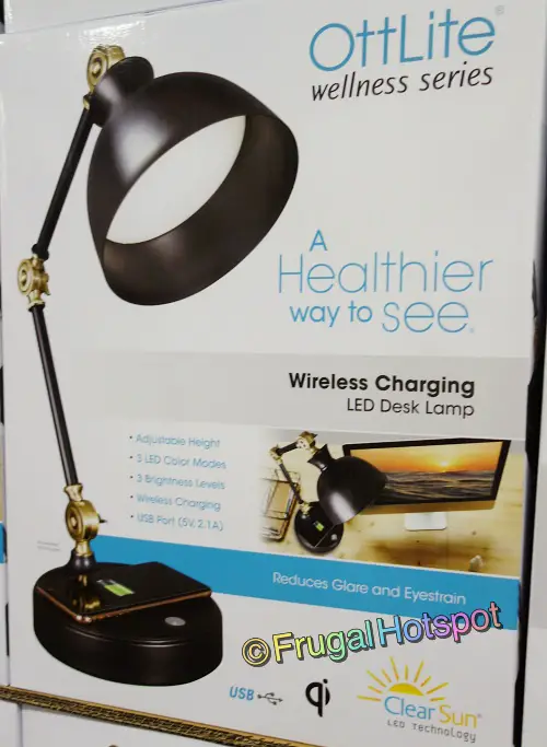 OttLite LED Desk Lamp with Wireless Charging Base | Costco