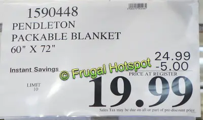 Pendleton Outdoor Packable Blanket | Costco Sale Price