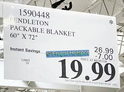Pendleton Packable Blanket | Costco Sale Price | Item 1590448