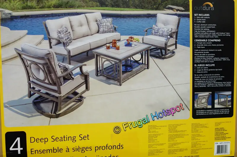 SunVilla Beth 4 piece Deep Seating Set | Costco