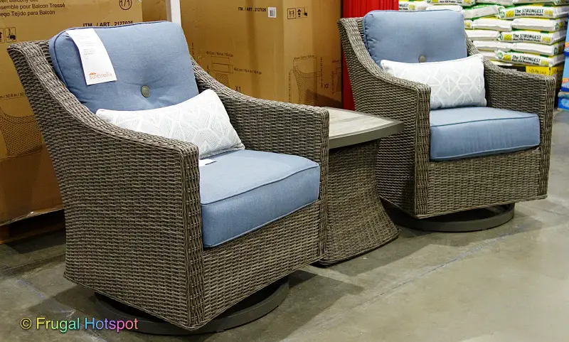 SunVilla Malibu 3-piece Woven Balcony Seating Set | Costco Display