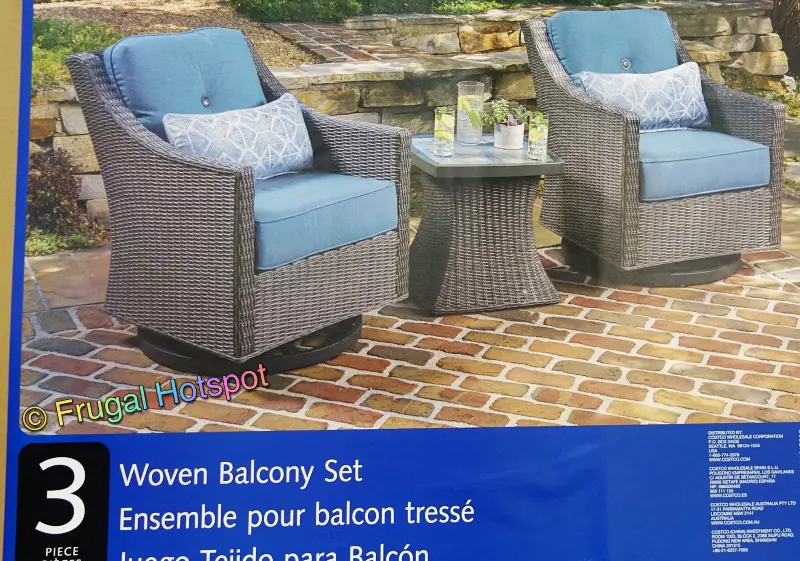 SunVilla Malibu 3-piece Woven Balcony Seating Set | Costco