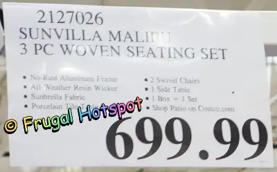 SunVilla Malibu Woven Seating 3pc Set | Costco Price