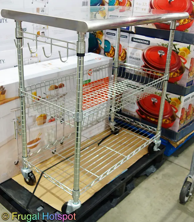 Trinity EcoStorage Stainless Steel Kitchen Cart | Costco Display