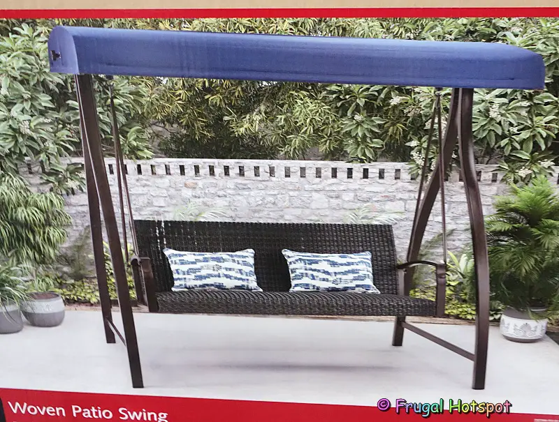 Agio Cameron Woven Patio Swing with Canopy | Costco