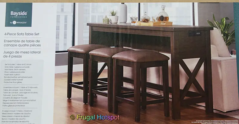 Bayside Furnishings Langston Sofa Table Set by Whalen | Costco