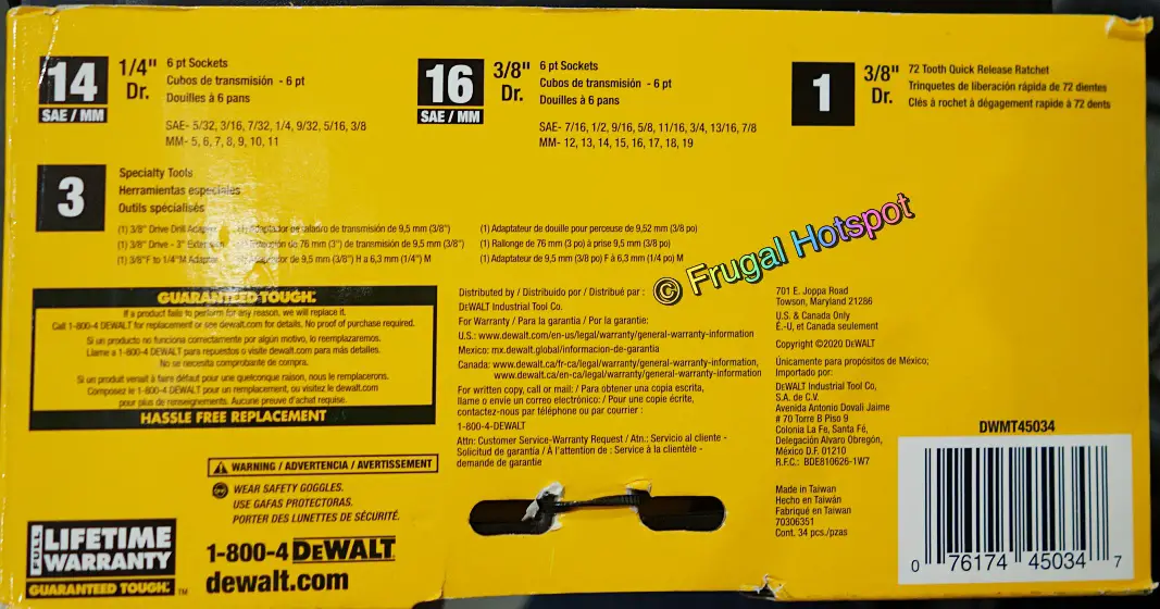 DeWalt 34-Piece Drive Socket Set | info | Costco