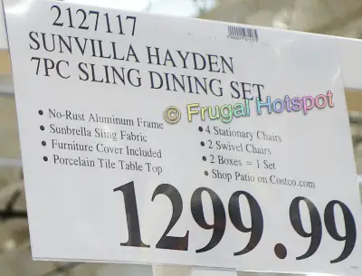 Sunvilla Hayden 7 Piece Sling Dining Set | Costco Price