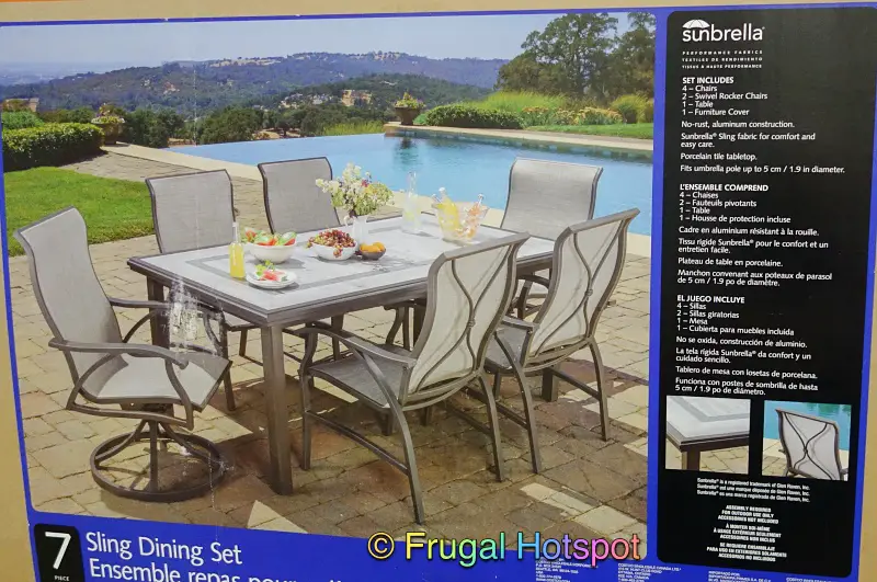 Sunvilla Hayden 7 Piece Sling Dining Set at Costco