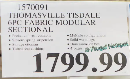 Thomasville Tisdale Modular Fabric Sectional in Gray | Costco Price