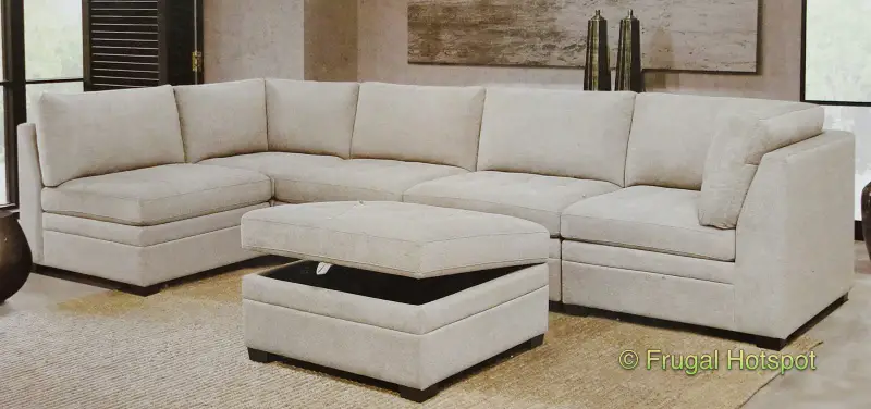 Thomasville Tisdale Modular Fabric Sectional with Ottoman | Costco