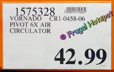 Vornado Pivot 6X Air Circulator | Costco Price