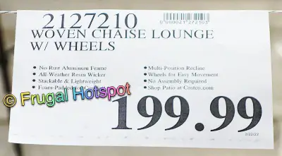 Woven Chaise Lounge Resin Wicker | Costco Price