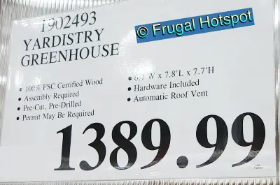 Yardistry Cedar Greenhouse | Costco Price