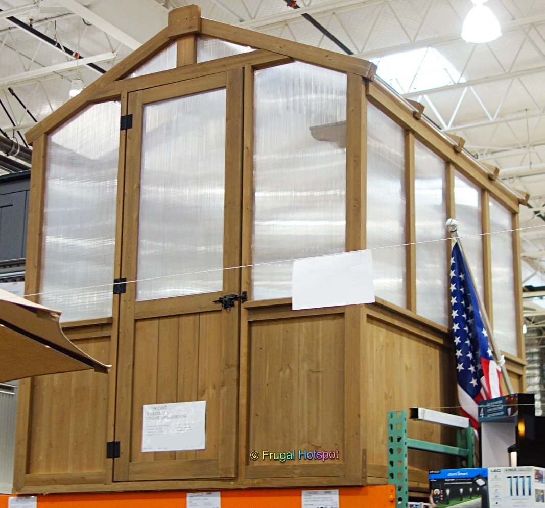 Yardistry 6 7 Ft X 7 8 Ft Cedar Poly Greenhouse At Costco Frugal Hotspot
