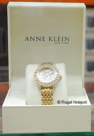 Anne Klein NY Gold Tone Crystal Dial Quartz Ladies Watch | Costco