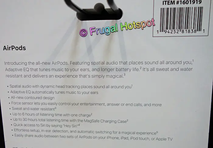 Apple AirPods 3rd Generation details | Costco