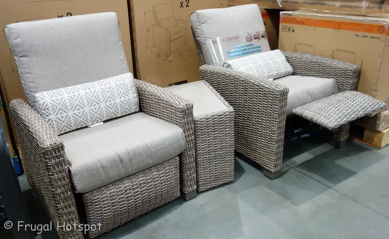 Barcalounger Montclair Outdoor Woven Recliner Set | Costco Display