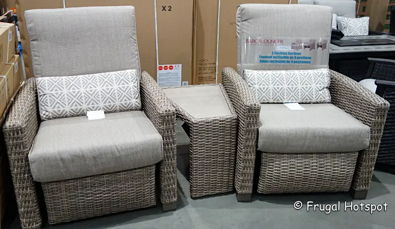 Barcalounger Montclair Outdoor Woven Recliner Set | Costco Display