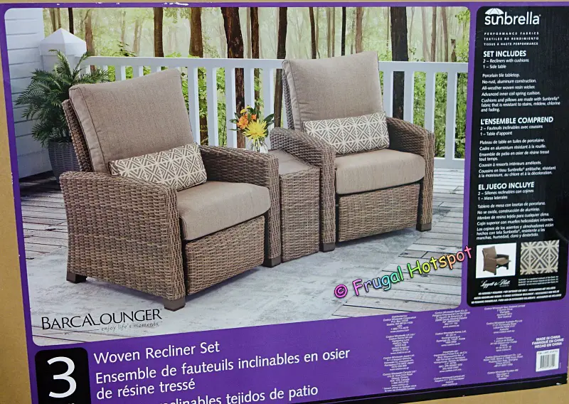 Barcalounger Montclair Outdoor Woven Recliner Set | Costco