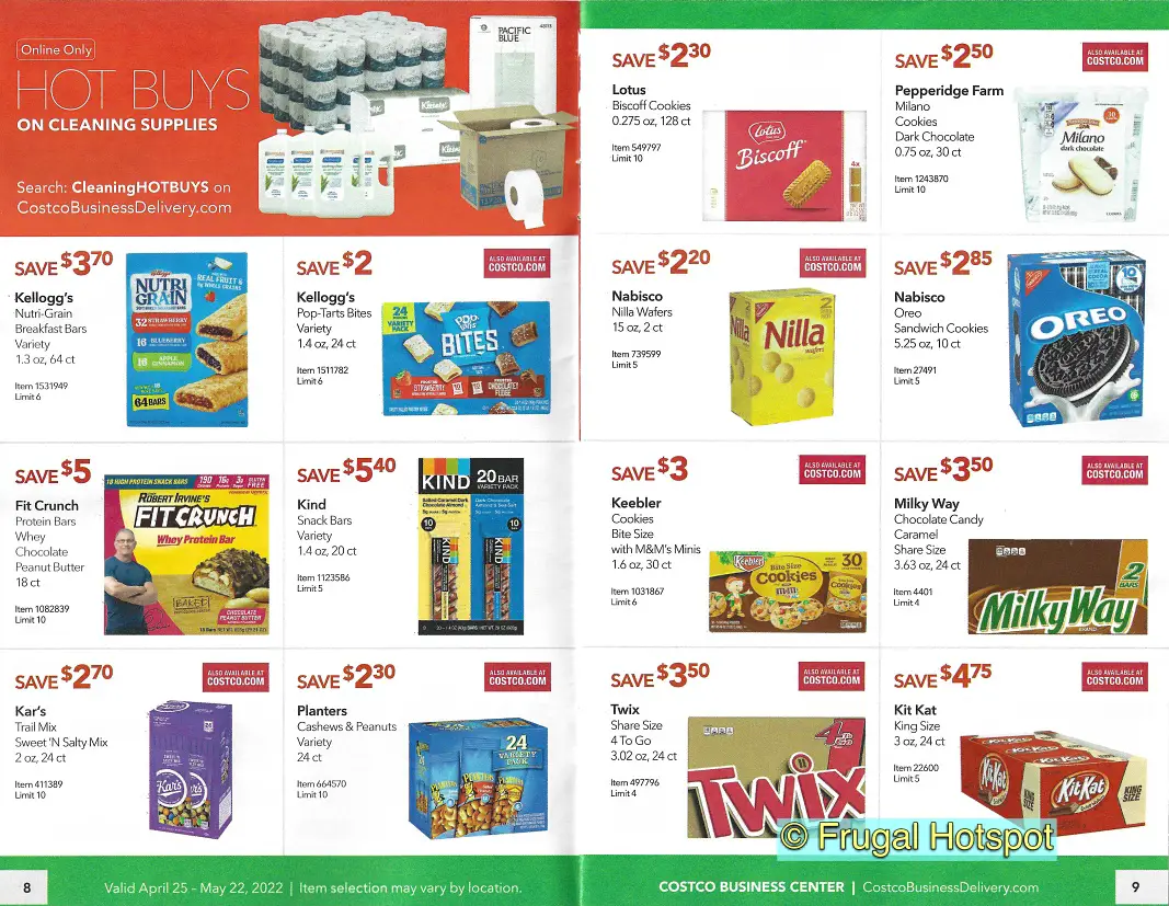 Costco Business Center May 2022 Coupon Book P 8 and 9