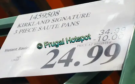 Kirkland Signature Non-Stick Hard Anodized 3-Piece Sauté Pan | Costco Sale Price