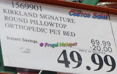 Kirkland Signature Round Orthopedic Pet Bed | Costco Sale Price