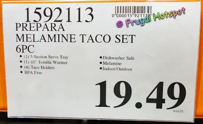 Prepara Taco 6-Pc Serving Set | Costco Price