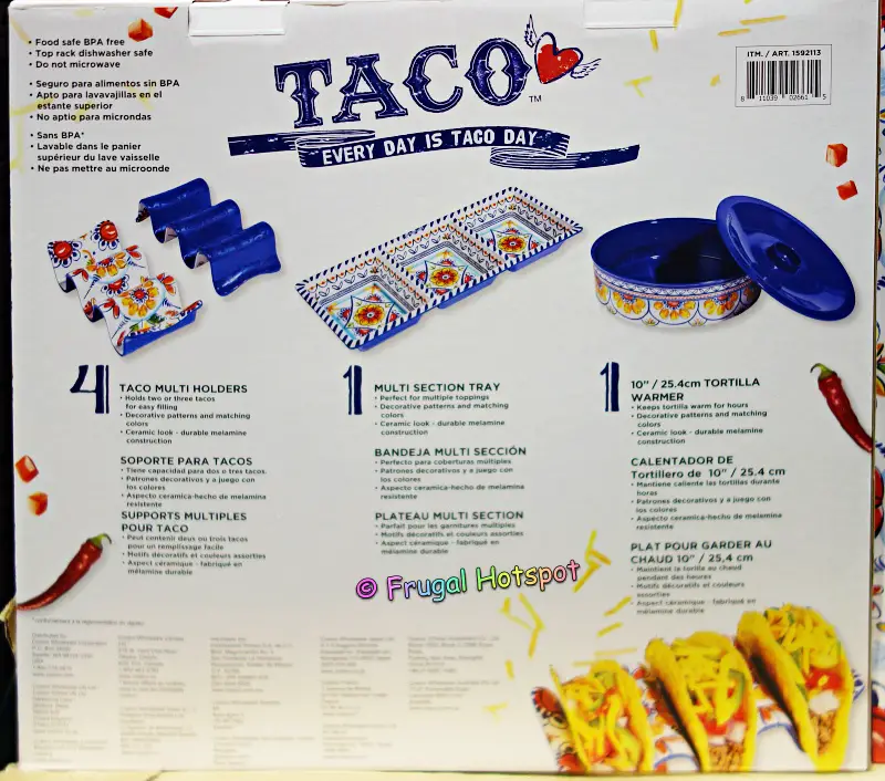 Prepara Taco 6-Pc Serving Set details | Costco