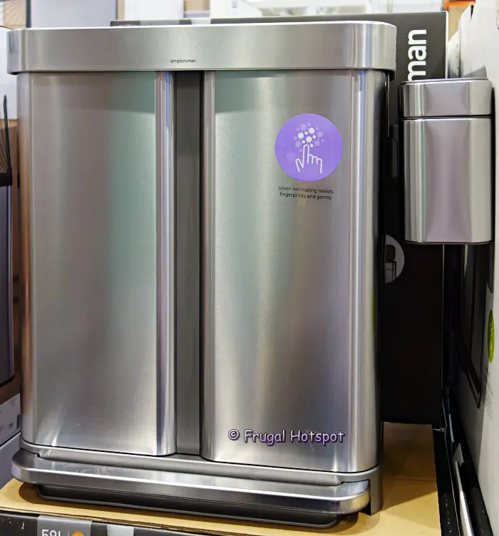 Simplehuman Dual Compartment Step Can with Compost Caddy | Costco Display