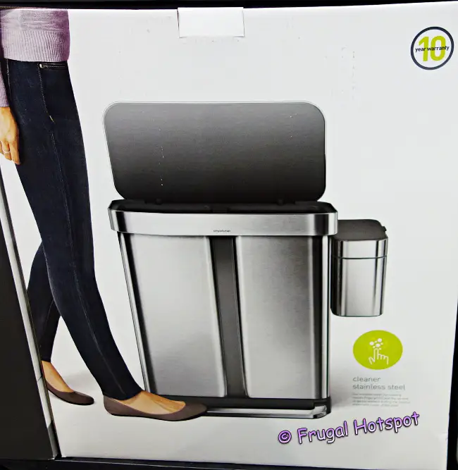 Simplehuman Dual Compartment Step Can with Compost Caddy | Costco