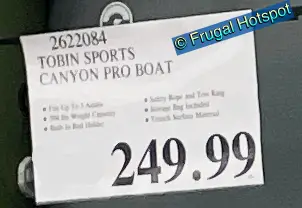 Tobin Sports Canyon Pro Inflatable Boat Costco Price