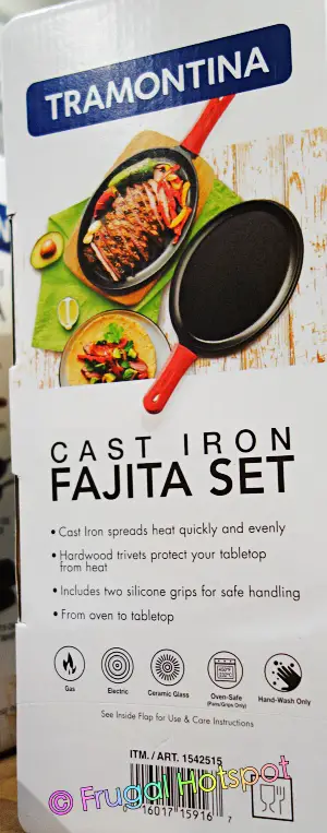 Tramontina Cast Iron Fajita Set details | Costco