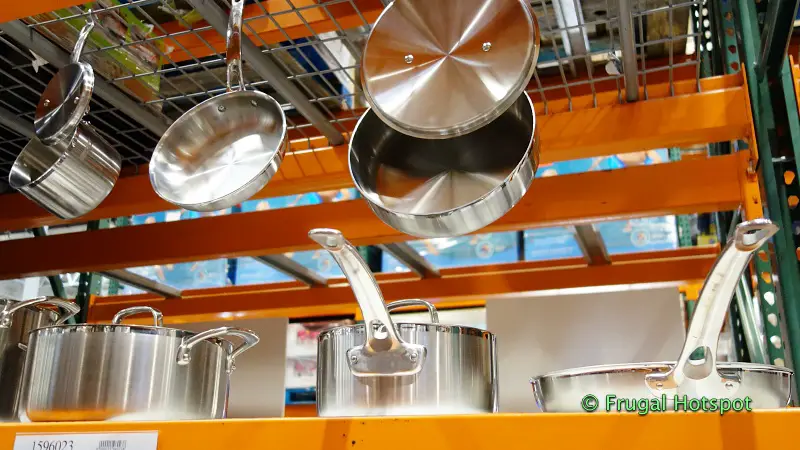 Tramontina Tri-Ply Clad Stainless Steel Cookware Set 12 pc | Costco Display 2
