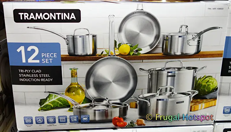 Costco Members: 12-Piece Tramontina Tri-Ply Clad Stainless Steel Cookware  Set