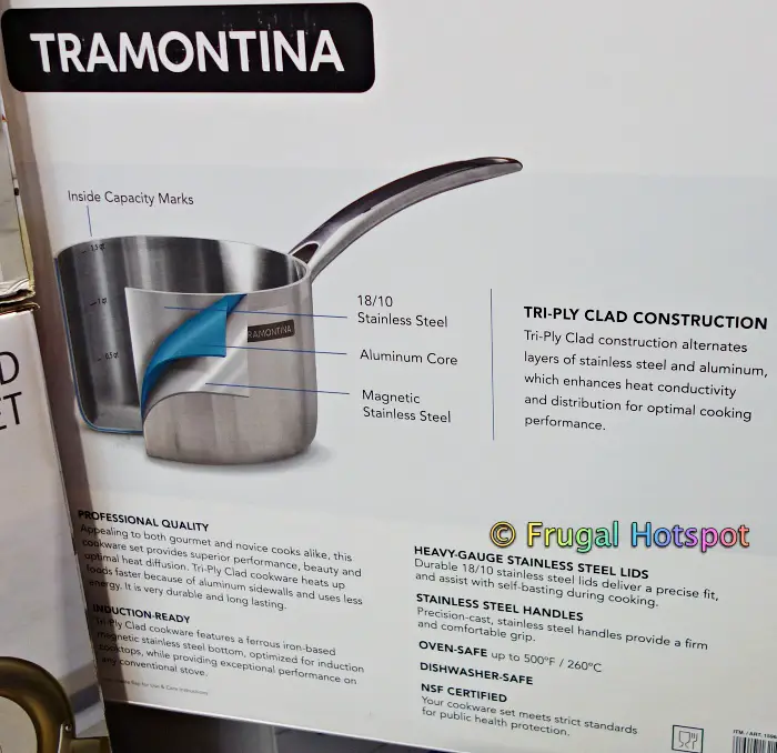 Tramontina 12-piece Tri-Ply Clad Stainless Steel Cookware Set️NEW  ITEM️(RETAIL STORE COSTCO & WALMART $210-$253) BIG SAVING DEAL! ️️️ for  Sale in Bell Gardens, CA - OfferUp