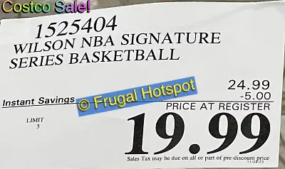 Wilson NBA Signature Series Basketball | Costco Sale Price | Item 1525404