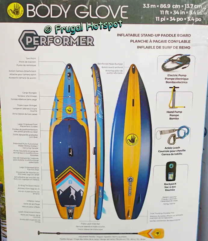 Body Glove Performer 11' Inflatable Stand-Up Paddle Board info | Costco