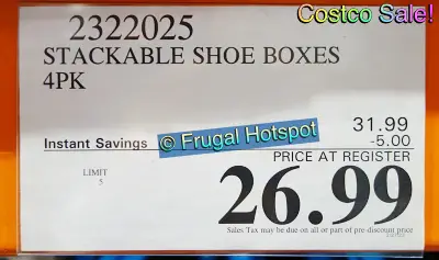 Clear Stackable Shoe Boxes | Costco Sale Price