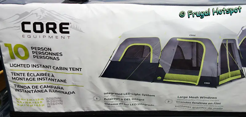 CORE 10-Person Lighted Instant Cabin Tent from Costco: Take Down 