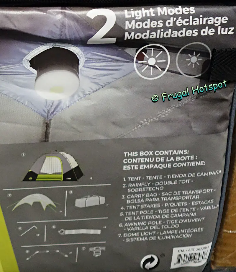 Core 6-Person Lighted Dome Tent info | Costco