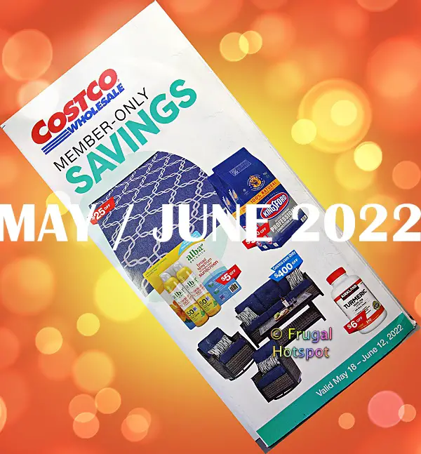 Costco MAY JUNE 2022 Coupon Book | Front Cover with overlay