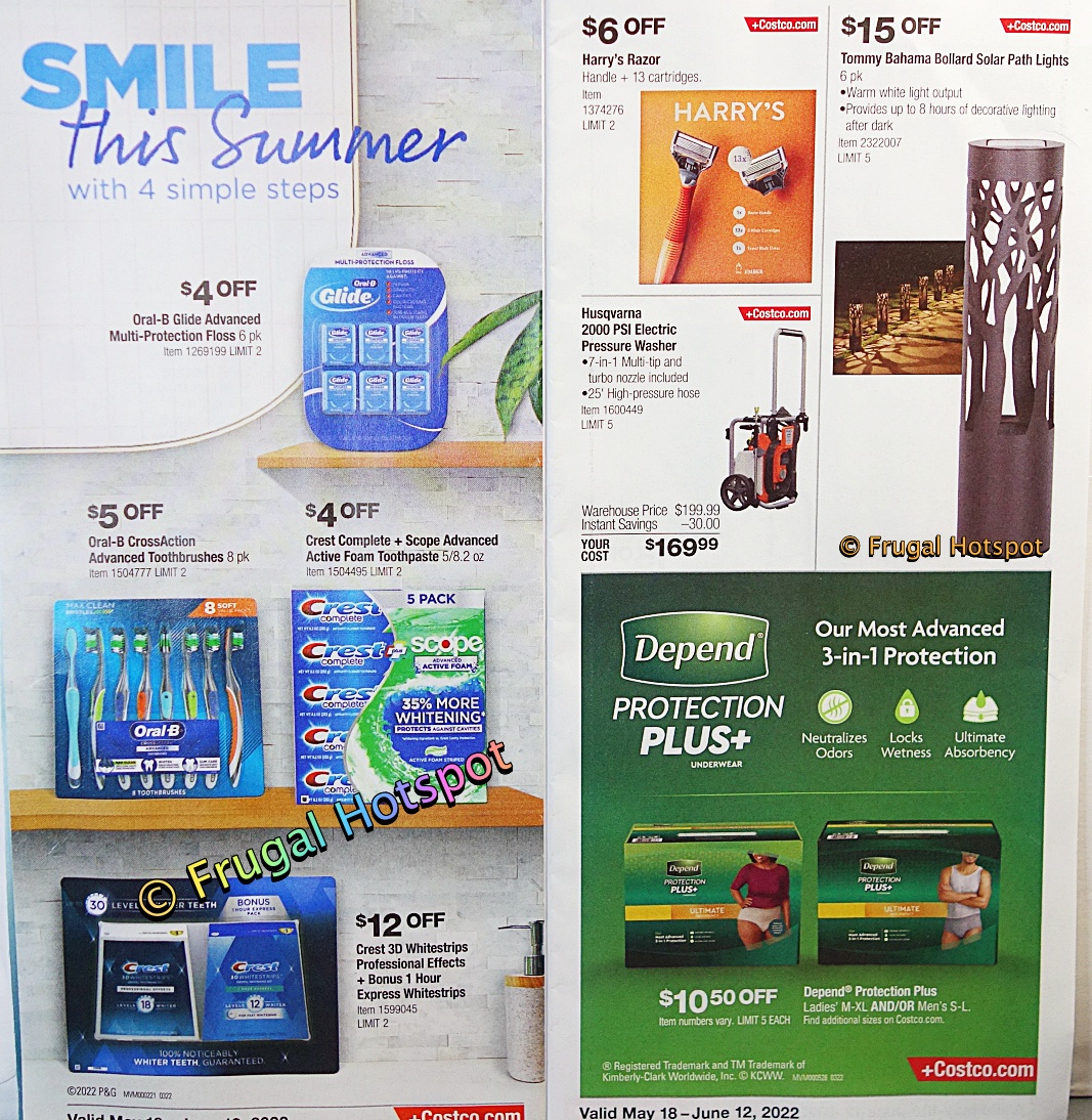 Costco MAY JUNE 2022 Coupon Book | P 4 and 5