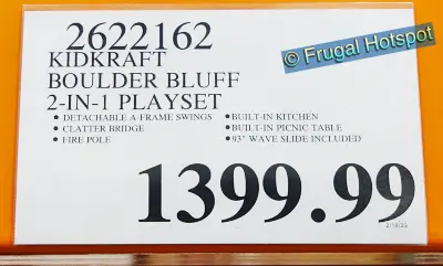 KidKraft Boulder Bluff 2 in 1 Playset | Costco Price | Item 2622162