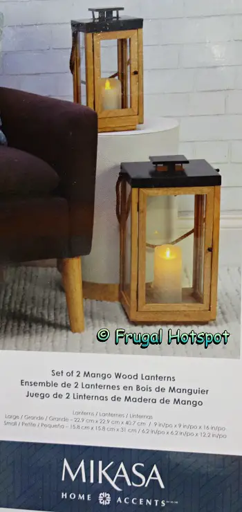 Mikasa Mango Wood Lantern Set | Costco