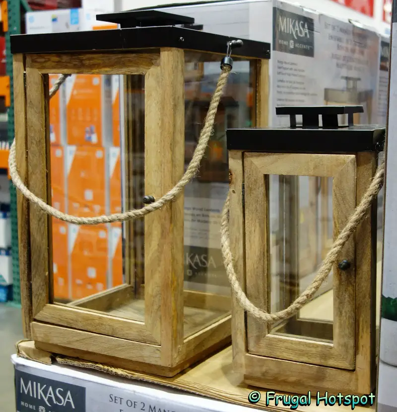 Mikasa Mango Wood Lantern Set | Costco Display