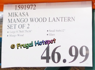 Mikasa Mango Wood Lantern Set | Costco Price